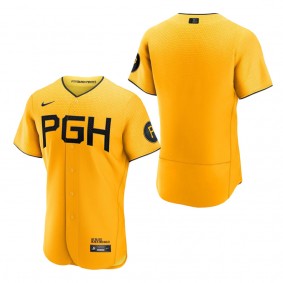 Men's Pittsburgh Pirates Gold 2023 City Connect Authentic Jersey