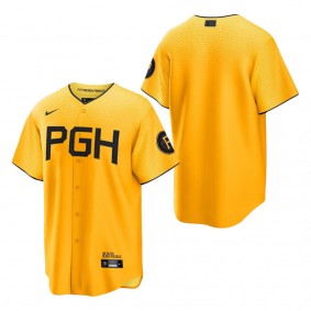 Men's Pittsburgh Pirates Gold 2023 City Connect Replica Jersey