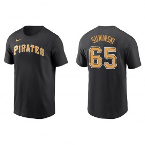 Men's Pittsburgh Pirates Jack Suwinski Black Name Number T-Shirt