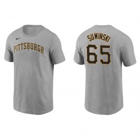 Men's Pittsburgh Pirates Jack Suwinski Gray Name Number T-Shirt