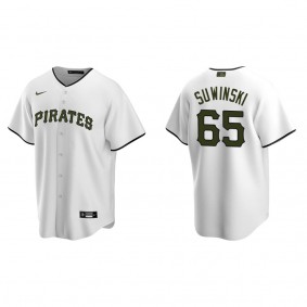 Men's Pittsburgh Pirates Jack Suwinski White Replica Alternate Jersey