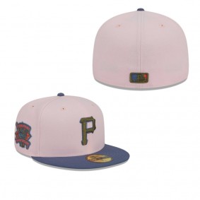Men's Pittsburgh Pirates Pink Blue Olive Undervisor 59FIFTY Fitted Hat