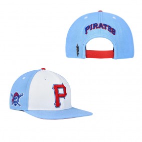 Pittsburgh Pirates Pro Standard Blue Raspberry Ice Cream Drip Snapback Hat White Light Blue
