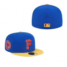Men's Pittsburgh Pirates Royal Yellow Empire 59FIFTY Fitted Hat