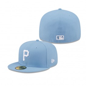 Men's Pittsburgh Pirates Sky Blue Logo White 59FIFTY Fitted Hat