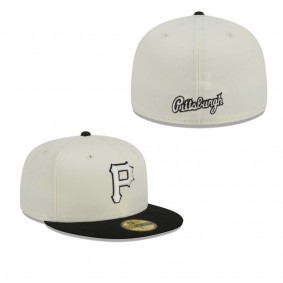 Men's Pittsburgh Pirates Stone Black Chrome 59FIFTY Fitted Hat