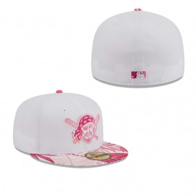Men's Pittsburgh Pirates White Pink Flamingo 59FIFTY Fitted Hat