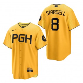 Men's Pittsburgh Pirates Willie Stargell Gold 2023 City Connect Replica Player Jersey