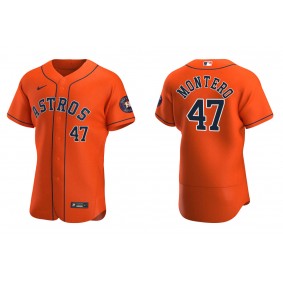 Men's Houston Astros Rafael Montero Orange Authentic Alternate Jersey