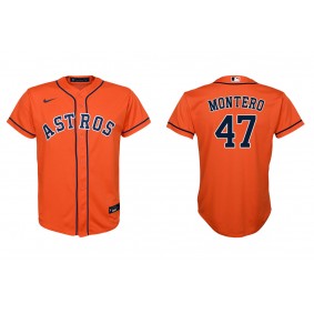 Youth Houston Astros Rafael Montero Orange Replica Alternate Jersey