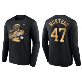 Rafael Montero Houston Astros Black 2022 World Series Champions Parade T-Shirt