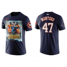 Rafael Montero Houston Astros Navy 2022 World Series Champions Graphic T-Shirt
