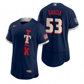 Men's Texas Rangers Adolis Garcia Navy 2021 MLB All-Star Game Authentic Jersey