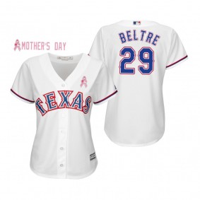 2019 Mother's Day Adrian Beltre Texas Rangers White Jersey
