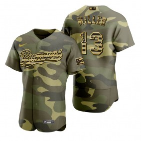 Texas Rangers Brad Miller Camo Authentic 2022 Armed Forces Day Jersey