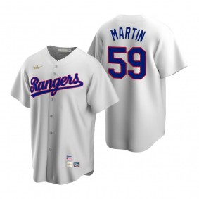 Texas Rangers Brett Martin Nike White Cooperstown Collection Home Jersey