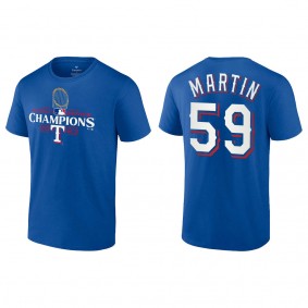 Men's Texas Rangers Brett Martin Royal 2023 World Series Champions T-Shirt
