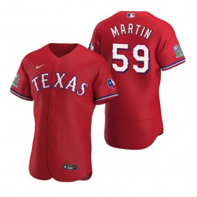 Men's Texas Rangers Brett Martin Nike Scarlet Authentic Alternate Jersey