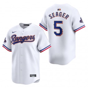Men's Texas Rangers Corey Seager Nike White 2024 Gold Collection Limited Player Jersey