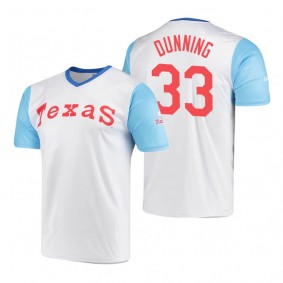 Texas Rangers Dane Dunning White Cooperstown Collection Wordmark Jersey