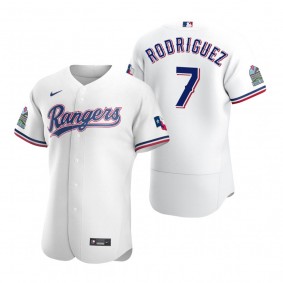 Men's Texas Rangers Ivan Rodriguez Nike White Authentic 2020 Home Jersey