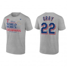 Men's Texas Rangers Jon Gray Gray 2023 World Series Champions T-Shirt