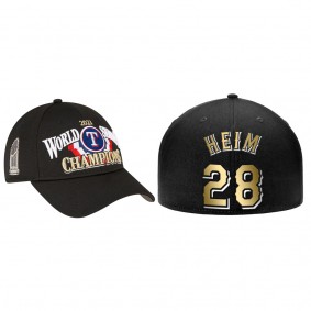 Men's Texas Rangers Jonah Heim Black 2023 World Series Champions Hat