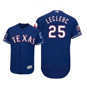 MLB 150th Anniversary Patch Texas Rangers Royal Jose Leclerc Final Season Stadium Patch Alternate Jersey Men's