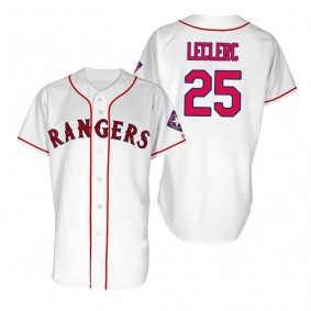 Rangers Jose Leclerc White 1999 Turn Back the Clock Authentic Jersey