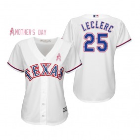 2019 Mother's Day Jose Leclerc Texas Rangers White Jersey