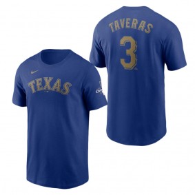 Men's Texas Rangers Leody Taveras Nike Royal 2024 Gold Collection Name & Number T-Shirt