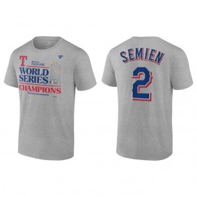 Men's Texas Rangers Marcus Semien Gray 2023 World Series Champions T-Shirt