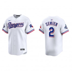 Men's Texas Rangers Marcus Semien White 2023 World Series Champions Limited Jersey