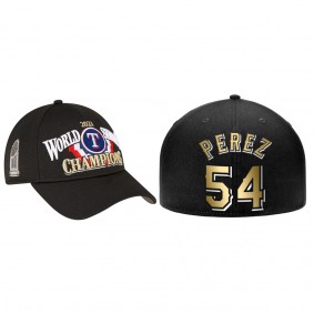 Men's Texas Rangers Martin Perez Black 2023 World Series Champions Hat