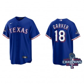 Men's Texas Rangers Mitch Garver Royal 2023 World Series Champions Replica Jersey
