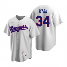 Texas Rangers Nolan Ryan Nike White Cooperstown Collection Home Jersey