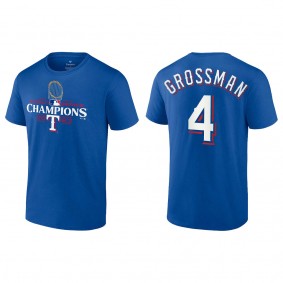 Men's Texas Rangers Robbie Grossman Royal 2023 World Series Champions T-Shirt