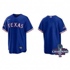 Men's Texas Rangers Royal 2023 World Series Champions Replica Jersey