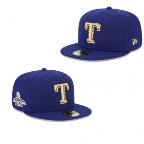 Men's Texas Rangers Royal 2024 Gold Collection 59FIFTY Fitted Hat