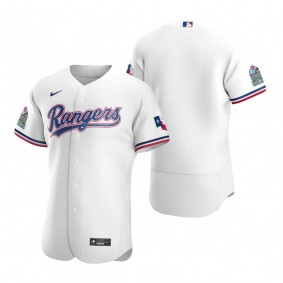 Men's Texas Rangers Nike White Authentic 2020 Home Jersey