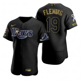 Tampa Bay Rays Josh Fleming All Black 2021 Salute to Service Jersey