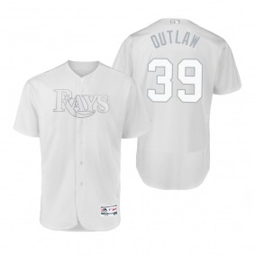 Tampa Bay Rays Kevin Kiermaier Outlaw White 2019 Players' Weekend Authentic Jersey