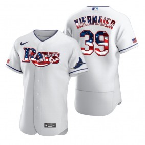 Kevin Kiermaier Tampa Bay Rays White 2020 Stars & Stripes 4th of July Jersey