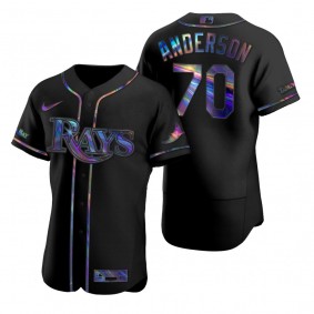 Tampa Bay Rays Nick Anderson Nike Black Authentic Holographic Golden Edition Jersey
