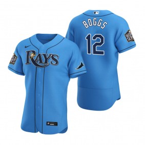 Men's Tampa Bay Rays Wade Boggs Nike Light Blue 2020 World Series Authentic Alternate Jersey