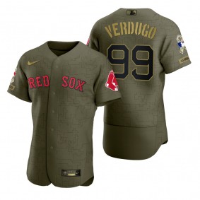 Boston Red Sox Alex Verdugo Green 2021 Salute to Service Digital Camo Jersey
