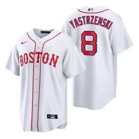 Boston Red Sox Carl Yastrzemski White 2021 Patriots' Day Replica Jersey
