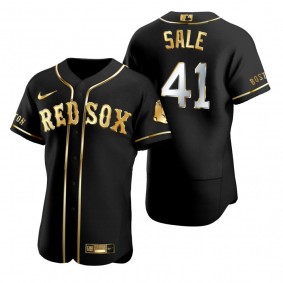 Boston Red Sox Chris Sale Nike Black Golden Edition Authentic Jersey