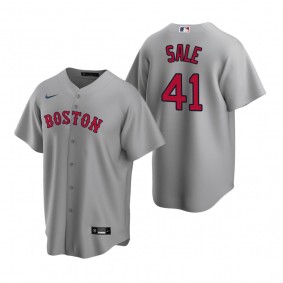 Men's Boston Red Sox Chris Sale Nike Gray Replica Road Jersey
