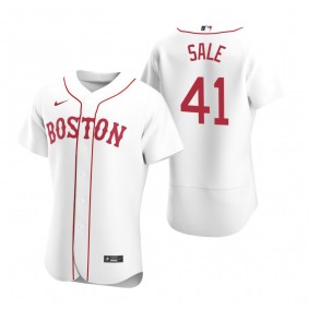 Men's Boston Red Sox Chris Sale Nike White Authentic 2020 Alternate Jersey